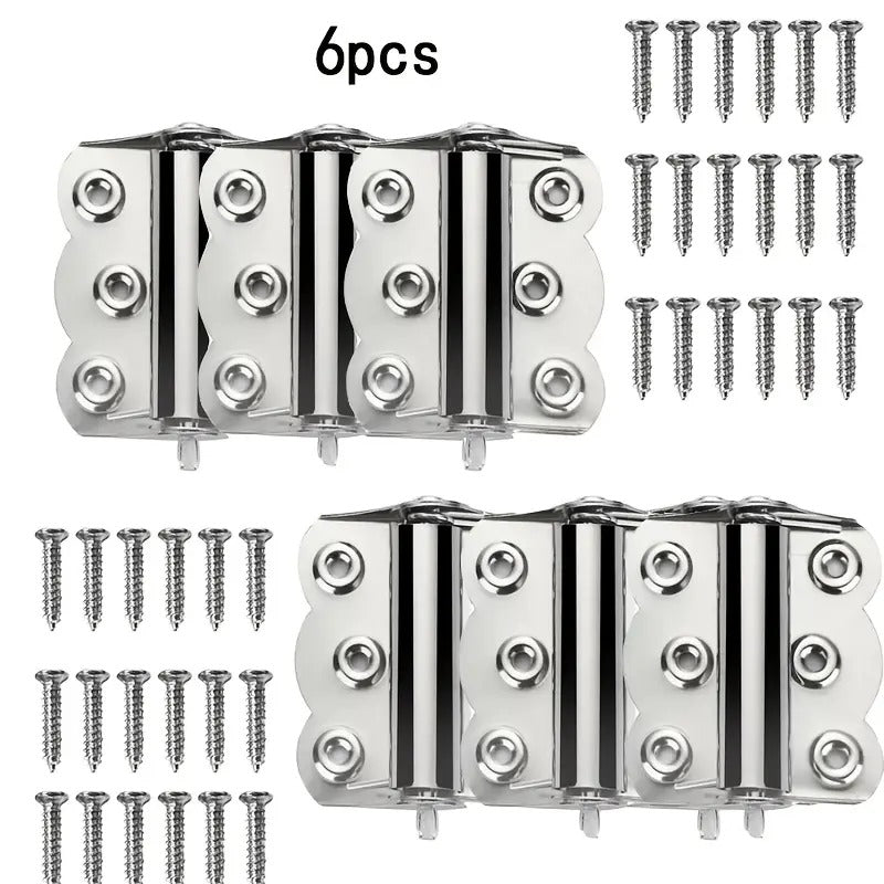 4 Pcs Spring Loaded Hinges Stainless Steel Self Closing Screen Door Hinges 2.4 x 3 Inch for Home Interior, Exterior Doors and Commercial Use