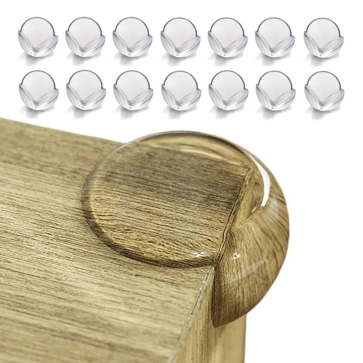 16 Pack Table Corner Protectors For Bump Safety Clear Transparent Flexible Adhesive Protection.